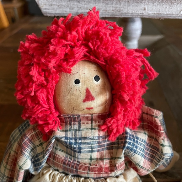 13" Raggedy Ann & Andy Handmade Dolls Primitive Folk Art Originals - Picture 2 of 9